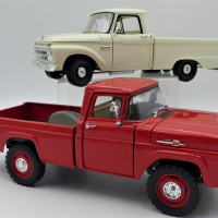 2-x-118-Scale-model-Diecast-Ford-Pick-up-Trucks-1965-Ford-F-100-by-Sunstar-1959-Ford-F-250-by-Road-Signature-Sold-for-99-2021