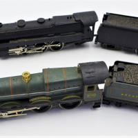 2-x-HO-Gauge-English-Steam-Locomotives-w-Tenders-incl-Great-Western-King-George-V-Locomotive-Sold-for-87-2021