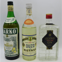 3-x-Bottles-of-Vintage-Unopened-Spirits-incl-Legend-Gin-26-Fluid-Oz-Bottle-Bottle-of-Dry-Vermouth-Ouzo-Sold-for-161-2021