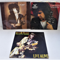 3-x-Vintage-Gary-Moore-Stevie-Ray-Vaughan-Blues-rock-Vinyl-Lp-Records-Live-Alive-Run-for-cover-and-After-the-war-Sold-for-56-2021