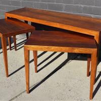 Mid-Century-Modern-grained-Teak-nest-of-3-tables-stylish-slender-design-with-tapering-legs-Sold-for-199-2021