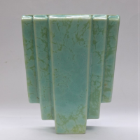 Bakewellls-Art-Deco-Wall-Pocket-Vase-veined-green-glaze-20cm-H-Sold-for-75-2021