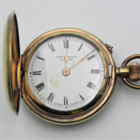 John-Forrest-Hunter-Pocket-Watch-Stem-Winding-white-enamel-Roman-numeral-dial-signed-John-Forrest-London-engraved-Swiss-mouvement-working-Sold-for-87-2021