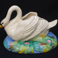 1930s-Clarice-Cliff-Swan-oval-floral-flower-bowl-Newport-pottery-20cms-W-12cms-H-g-cond-Sold-for-174-2021