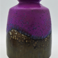 Mid-Century-Modern-West-German-Fat-Lava-Vase-Purple-Brown-glaze-17cm-H-Sold-for-137-2021