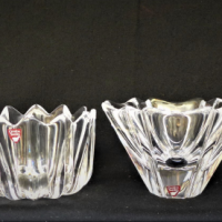 Scandinavian-Crystal-Lot-incl-3-x-Signed-Orrefors-Bowls-with-original-labels-etched-signatures-to-base-10cm-H-and-a-Vintage-heavy-crystal-vase-w-Sold-for-75-2021