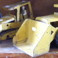 2 x Vintage Yellow BOOMAROO BULLDOZERS (af) - Sold for $159 - 2009