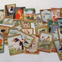 Group lot (approx 79) 1950+ COLES Swap Cards inc - Little Miss Muffett, Penny-Farthing, Dogs, Hawaiian Beach, flowers, Motor Boat Girl, fishing, BALLE - Sold for $433 - 2012