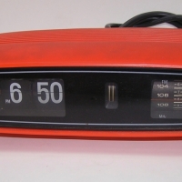 Retro Orange Clock Radio with flip numbers - Sold for $43 - 2012