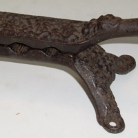 Heavy cast iron ornate Clarke & Co NUTCRACKER with hinged handle - marked No 2 to base - Sold for $49 - 2012