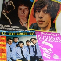 Small lot - Vintage 1960/70's MUSIC Magazines & Ephemera - Pop Pics, Hullabaloo, Lee Gordon Presents THE TWIST, '64 UK Groups, Teenset, etc - Featuring - Sold for $128 - 2012