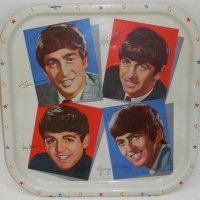 1960's THE BEATLES  Worcester Ware  Metal Serving Tray - Made in Great Britain - Sold for $110 - 2012