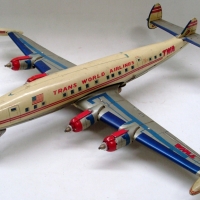 Japanese made Tin Toy Passenger Airline TWA - Made By ALPS Toys (af) - Sold for $183 - 2012