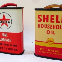 2 x 4 fl Oz tins - Shell Household Oil & Caltex Home Lubricant - Sold for $61 - 2012