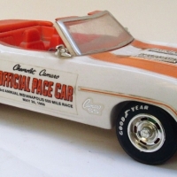 Novelty ceramic & plastic Jim Beam decanter - Chevrolet Camaro Official Race Car 23rd annual Indianapolis mile race 1969 - contents still seal - 2012