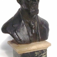 Bronze bust of Dr Rodrigues Alves (5th President of Brazil) on marbles pedestal base - 21cms H - Sold for $67 - 2013
