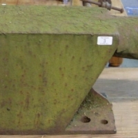 metal ANVIL, looks to be made from iron girder - Sold for $37 - 2013