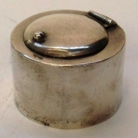 traveling Sterling silver inkwell - marked to inside lid - Sold for $79 - 2013