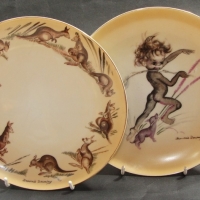 2 x  Brownie Downing Wall plates including Kangaroos Pattern 35056 one AF - Sold for $30 - 2015