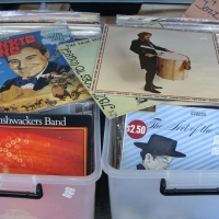 2x Boxes of LP records  incl Frank Sinatra, Dolly Parton etc - Sold for $37 - 2015
