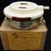 Vintage Boxed AS NEW c1950's ST GEORGES CAKE COOKER - all Paperwork, etc - Sold for $104 - 2015