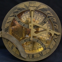Large Brass Sundial  Compass - Sold for $67 - 2015