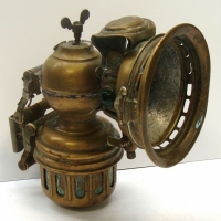 Vintage brass CARBIDE LAMP - marked Riemann's Phaenome - great patina - Sold for $55 - 2015