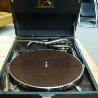 1930's HMV Portable gramophone with key, The Gramophone Company Ltd Hayes, Middlesex' - Sold for $134 - 2015