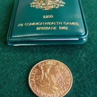 XII Commonwealth Games Brisbane 1982 $200 gold coin - 22 Carat (0916) gold, 10 grams - Sold for $476 - 2015