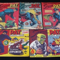 5 x 1950's Sergeant Pat Comics - nos7,12,20,25,44 (6d & 8d) - Atlas Publ Vgc - Sold for $55 - 2015