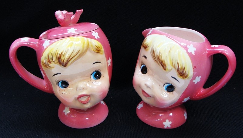 Vintage Japanese Miss Cutie Pie Jug And Lidded Sugar Pot Sold For 49