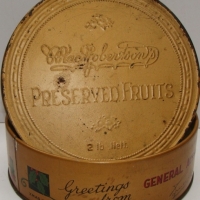 1936 MacRobertson's preserved fruits tin - Christmas Gift given by General Accessories Pty Ltd - Sold for $37 - 2015