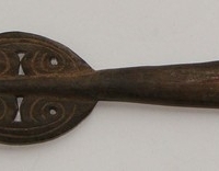 Vintage Tribrian Islands Lime spatula with pierced design - Sold for $37 - 2015