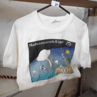 Vintage c1970s T-shirt with fab image to front - MUSHROOM RECORDS & TAPES - Sold for $30 - 2016