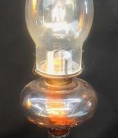 Vintage clear glass oil lamp - Sold for $37 - 2016