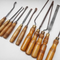 10 x pattern makers chisels by Marples Sheffield including gouges - Sold for $305 - 2016