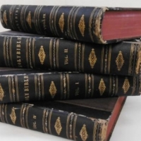4 x Volume set The Holy Bible, containing the Old & New Testaments with The Apocryphal Books in Quarto leather bindings 1801 Oxford - Sold for $146 - 2016