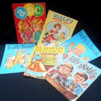 6 x Vintage nursery books incl ABC, Baby Animals, Teddy Bear's Tail, Sally's Birthday Party, etc - all with lovely illustrations - Sold for $24 - 2016