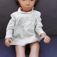 Vintage GOTZ Sasha doll - brown eyes, hair & skin tone - approx 42cm L, unmarked - Sold for $61 - 2016