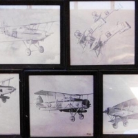 5 x Vintage framed Airforce  pictures - Sold for $30 - 2016