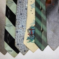 Group lot - vintage 1950's men's ties - Sold for $37 - 2016