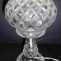 Vintage Crystal boudoir lamp - Mushroom shaped - Sold for $85 - 2016