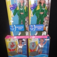 4 x mint boxed Sydney 2000 Olympics Barbie dolls - Sold for $79 - 2016