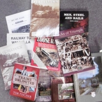 Group of Vintage Railway history books incl Ghost towns and mountain goldfields, Rails to old Walhalla, The Abt Railway Etc - Sold for $49 - 2016