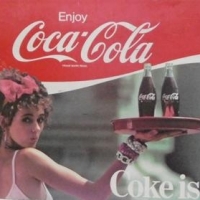 Vintage Coca-Cola cardboard sign Coke is It - Sold for $34 - 2016