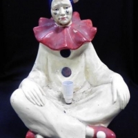 Vintage resin clown lamp - Sold for $61 - 2016