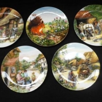 5 x Royal Doulton cabinet plates Country Crafts and Country Wildlife - Sold for $43 - 2016