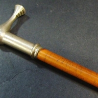 Vintage swagger stick with fox or rabbit priest dispatcher - Sold for $43 - 2016