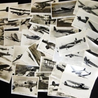 Small lot vintage Aircraft ephemera incl approx 27 Valentine's post cards WW2 Aircrafts & approx 10 x Aircraft Recognition cards - Sold for $73 - 2016