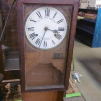 Tall 1920s 'Nation time recorder' clock - for clocking on and off work - Sold for $79 - 2016
